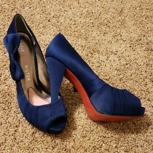 Paris Hilton Blue Peep Toe Pump
